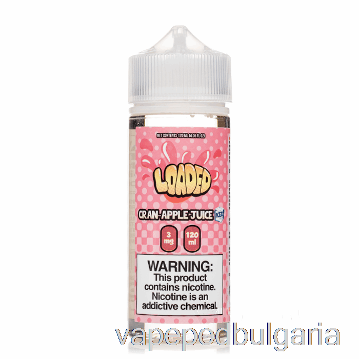 Vape 10000 Дръпки Iced Cran Apple - Loaded E-liquid - Ruthless - 120ml 6mg